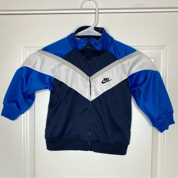 Nike Chevron Blue Full Zip Track Jackets Toddler Boys Size 2T - Picture 1 of 9